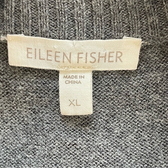 Eileen Fisher Organic Cotton & Cashmere Turtleneck Cardigan sustainable - Picture 5 of 9